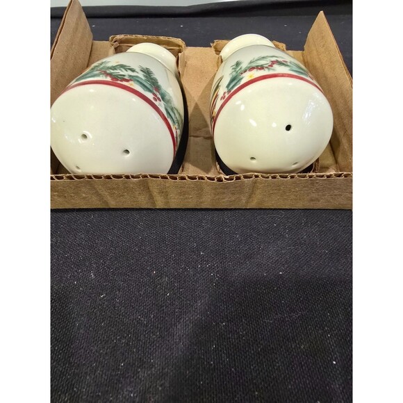 Pfaltzgraff Holiday Garland Christmas Salt & Pepper Shaker Set – With Box - Picture 4 of 6